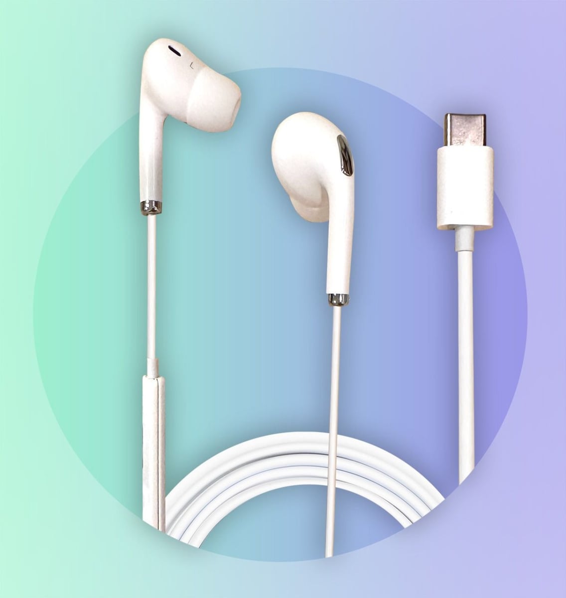 Earbuds - Black - USB-C Connection - In-Line Microphone - Crisp Audio