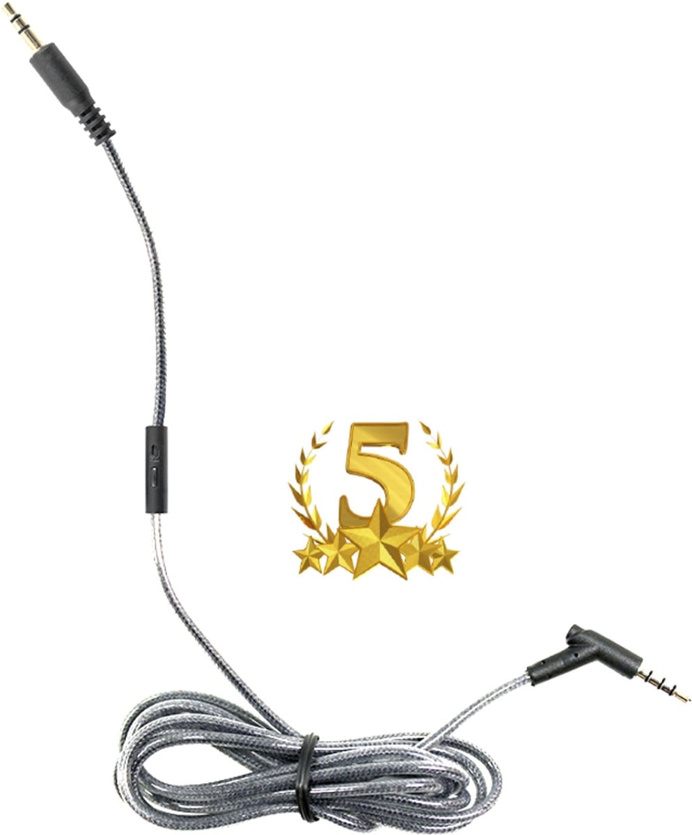 HamiltonBuhl NCHBC2 0.6 x 0.13 x 0.13 in. Deluxe Active Noise-Cancelling Cord Converts Headphone to Headset, Black