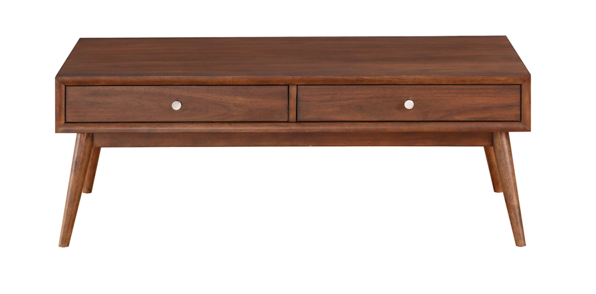 Picture of Home Elegance 3590-30 18 x 24 x 48 in. Frolic Cocktail Table with 2 Functional Drawers - Brown