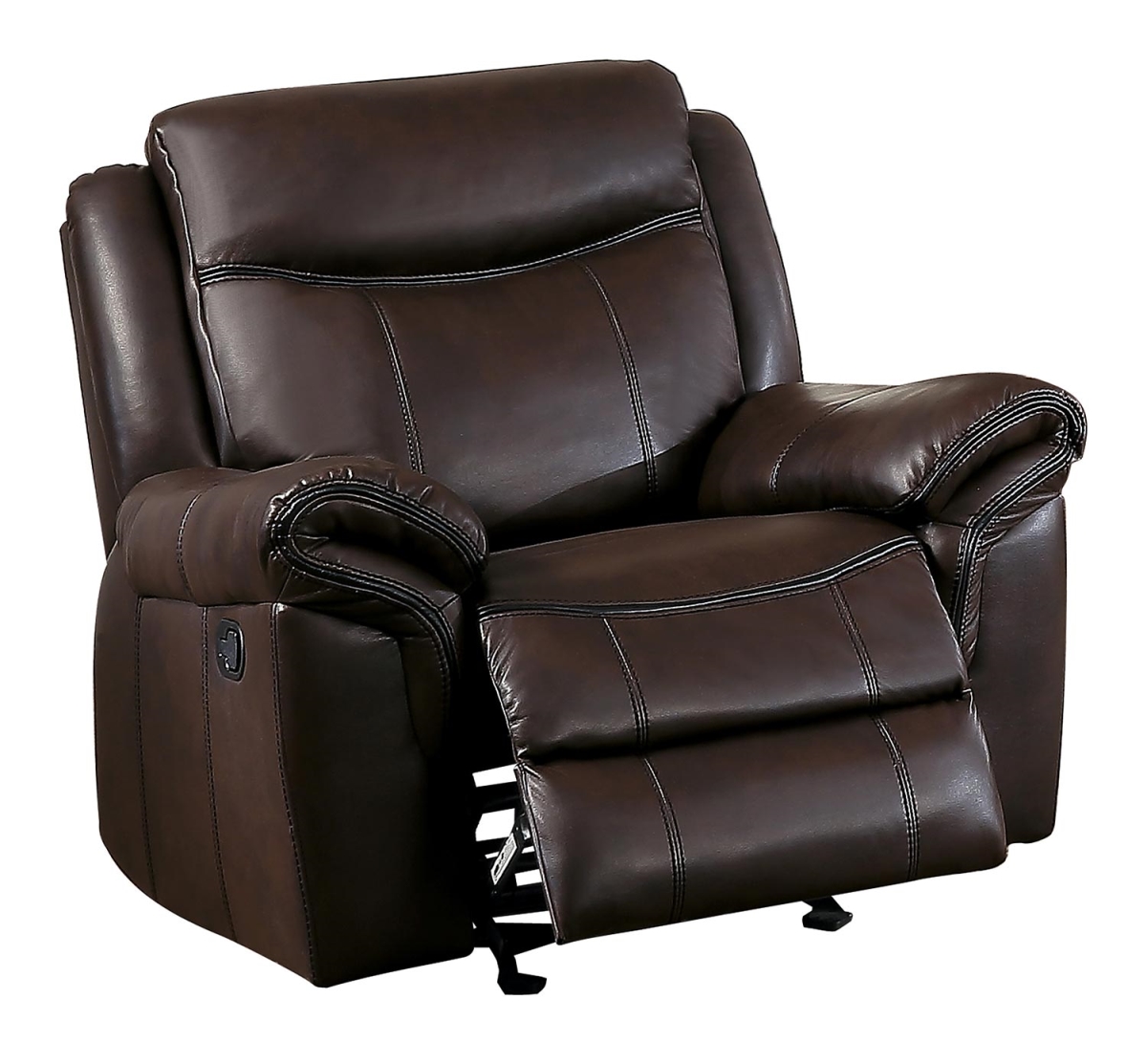 40.25 x 40.25 x 45 in. Aram Glider Reclining Chair - Dark Brown -  Made4Mattress, MA4414985