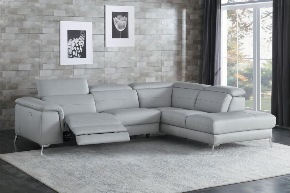 Picture of Home Elegance 8256GY-R Cinque Right Side Chaise - Light Gray