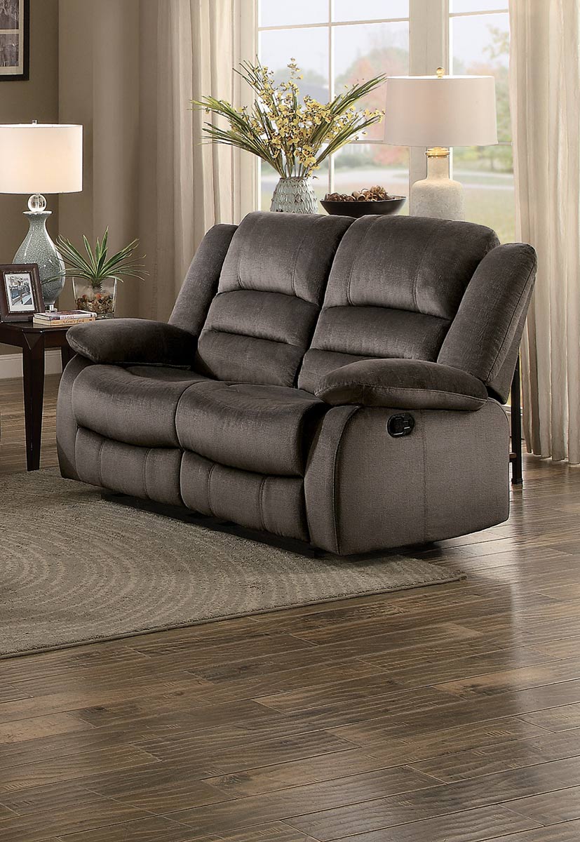 Picture of Home Elegance 8329CH-2 39.5 x 39.5 x 62 in. Jarita Double Reclining Love Seat - Chocolate