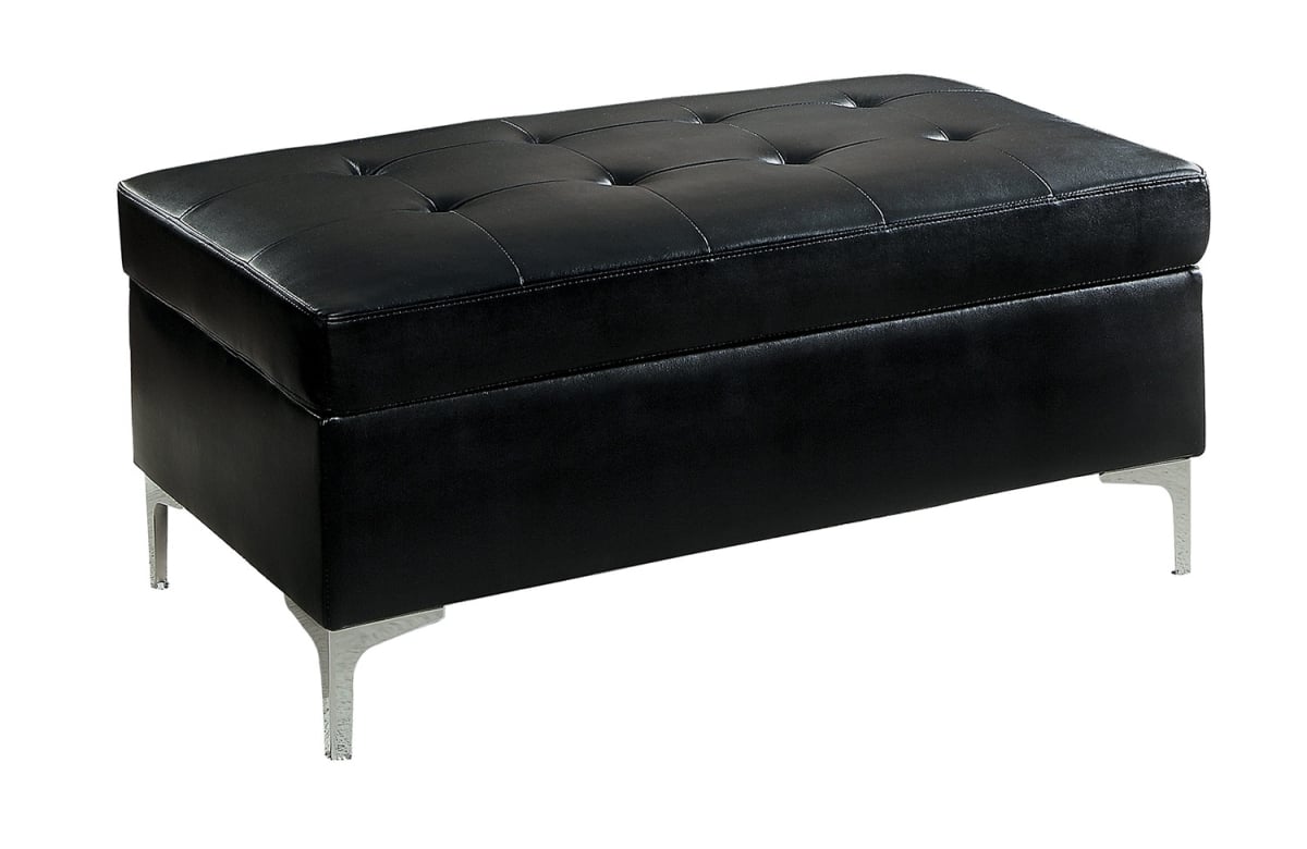 Picture of Home Elegance 8378BLK-4 20 x 25 x 45 in. Barrington Ottoman - Black