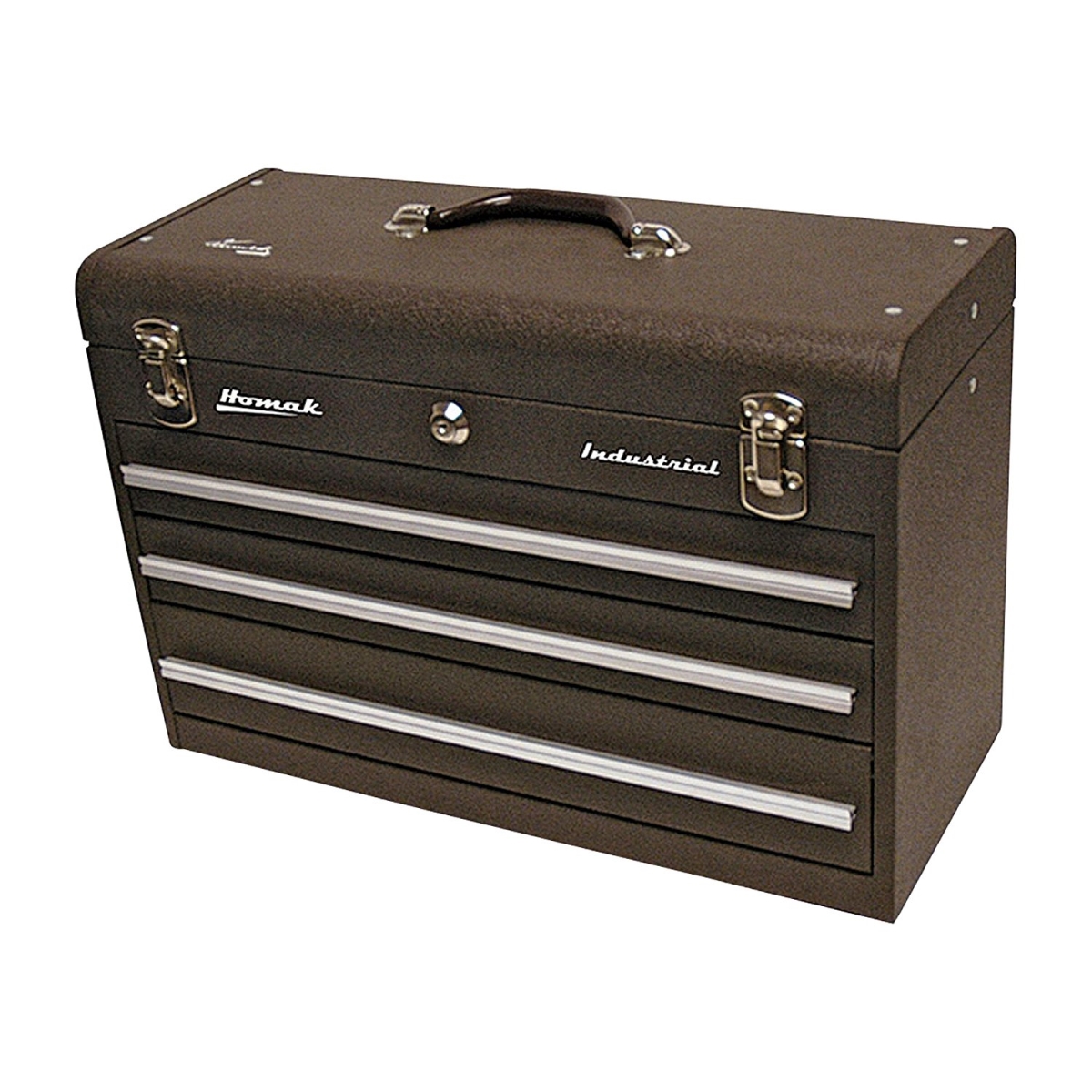 13.75 x 20.25 x 8.75 in. Industrial 3 Drawer Friction Toolbox - Brown