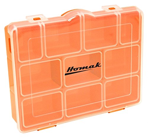 HA01086175 6.25 X 8 in. Short Plastic Storage Box - Clear & Orange