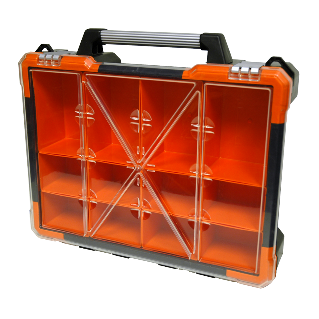 Homak 12-Bin Portable Plastic Tool Storage Organizer (HA01112019)