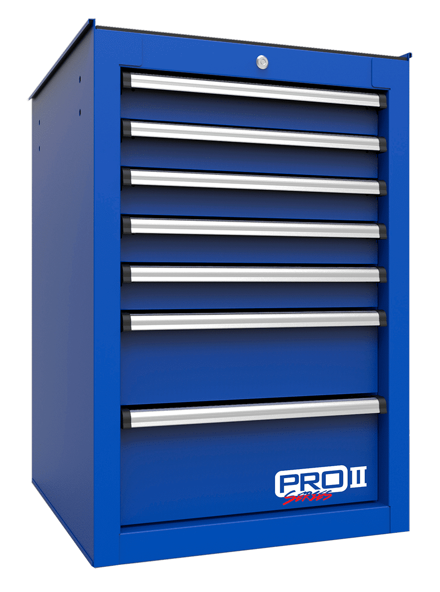 BL08014552 Pro II 7-Drawer Side Cabinet - Blue, 14.5 in.
