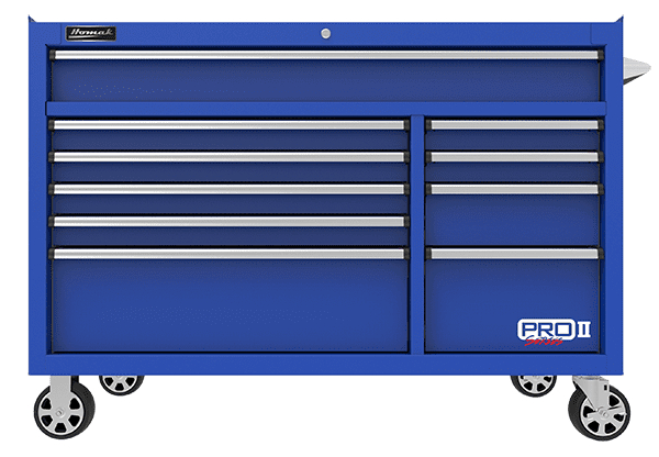 BL04054210 Pro 2 10-Drawer Roller Cabinet - Blue, 54 in.