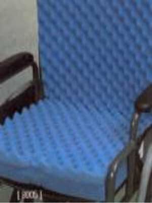 CP4419 Convoluted Full Wheelchair Cushion with Blue Polycotton Cover