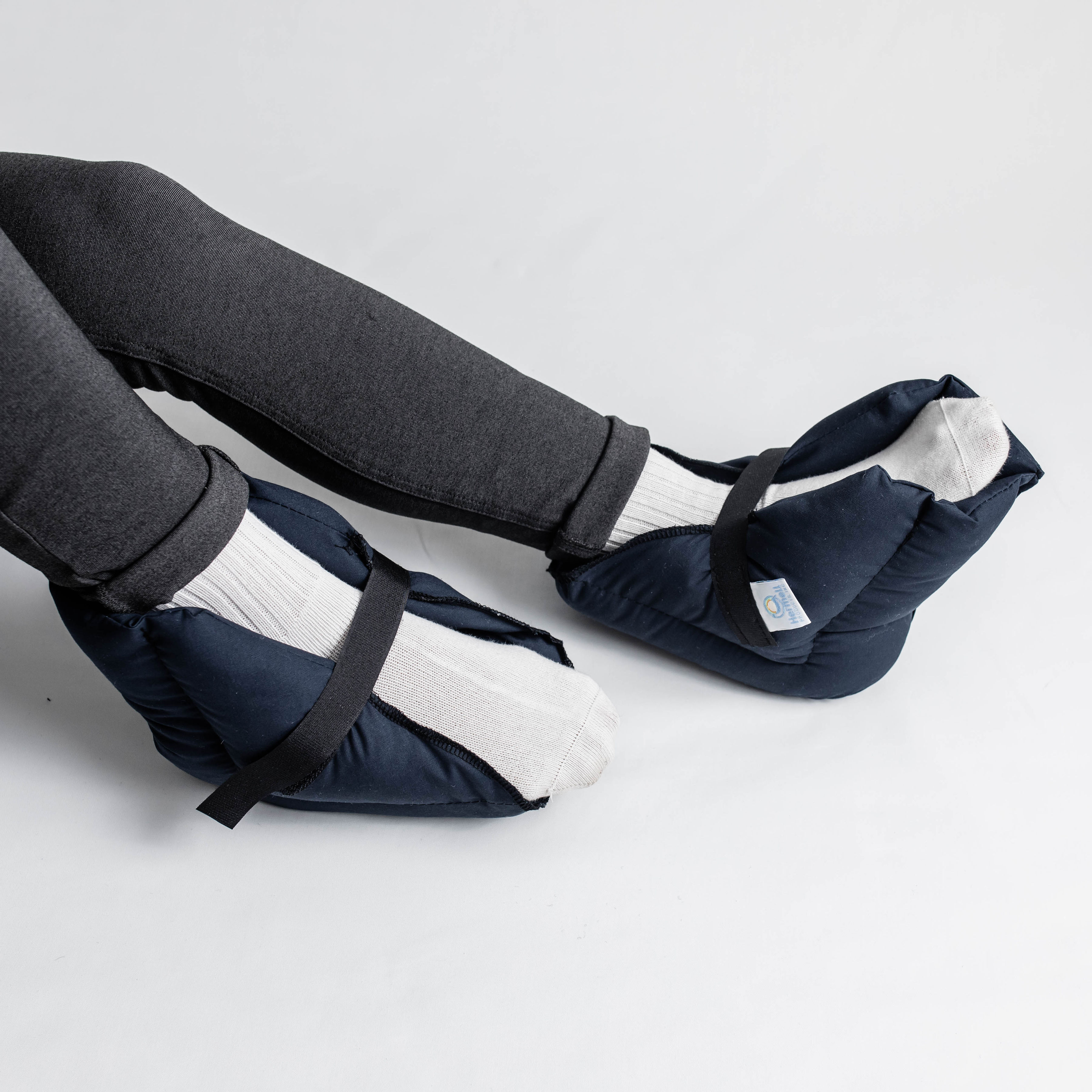 Poly-Filled Heel Pillow with Blue Polycotton Fabric