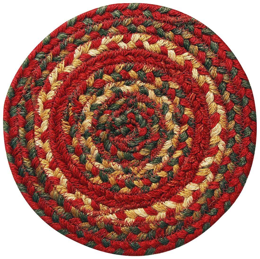 Picture of Homespice Decor 593122 Cider Barn Hudson Jute Braided Rugs - Trivet - Round - set of 6