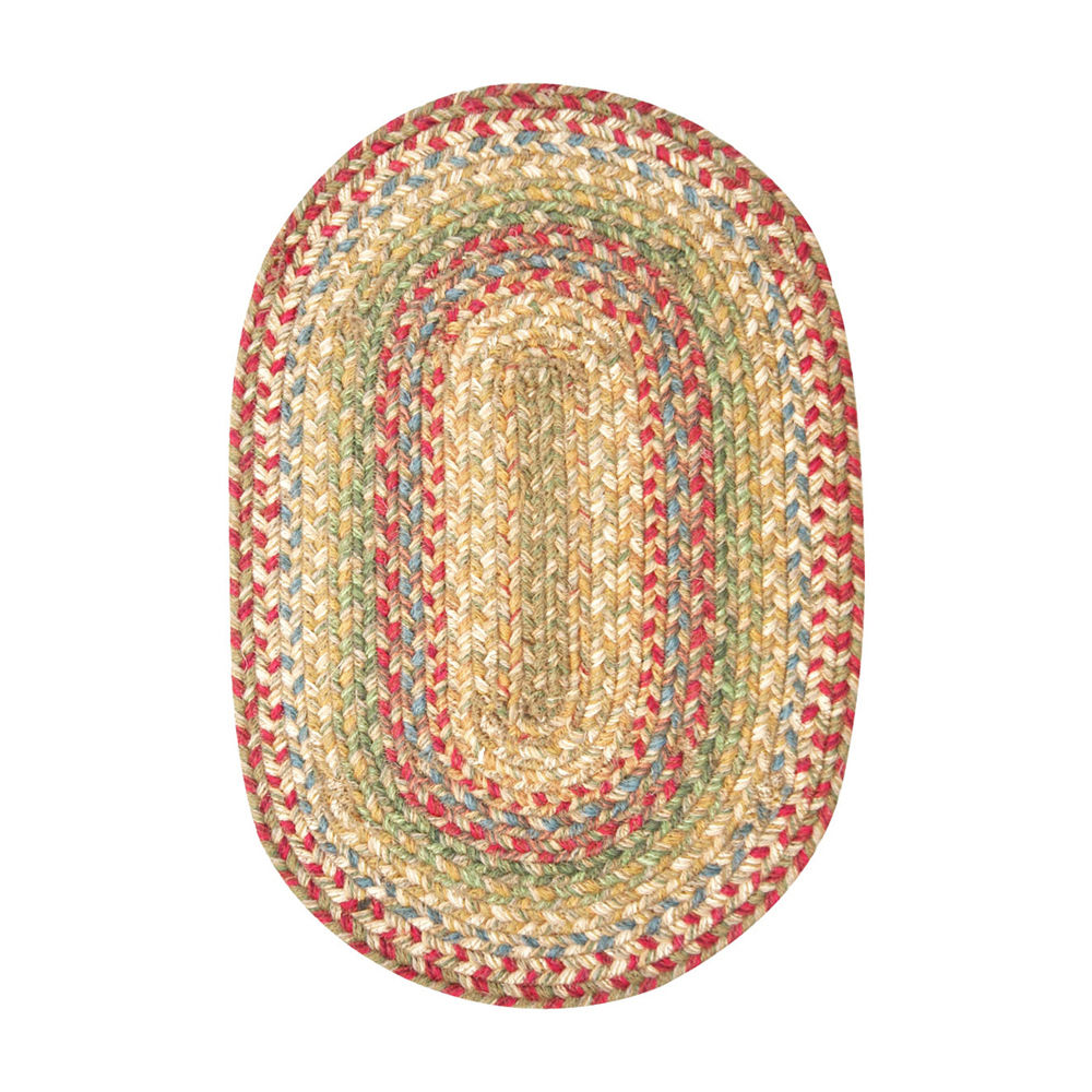 Picture of Homespice Decor 594143 Azalea Hudson Jute Braided Rugs - Placemats - Oval - set of 4