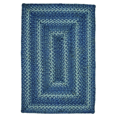 Picture of Homespice Decor 597687 8 x 28 in. Denim Jute Braided Stair Tread  Rectangle - Blue &amp; White - set of 13