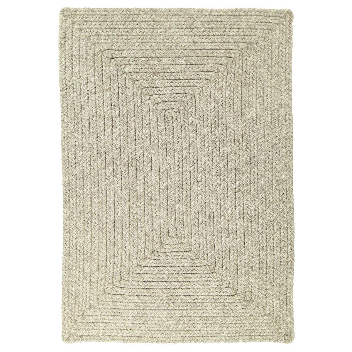 10 x 10 in. Slate Ultra Durable Braided Rugs - Light Grey