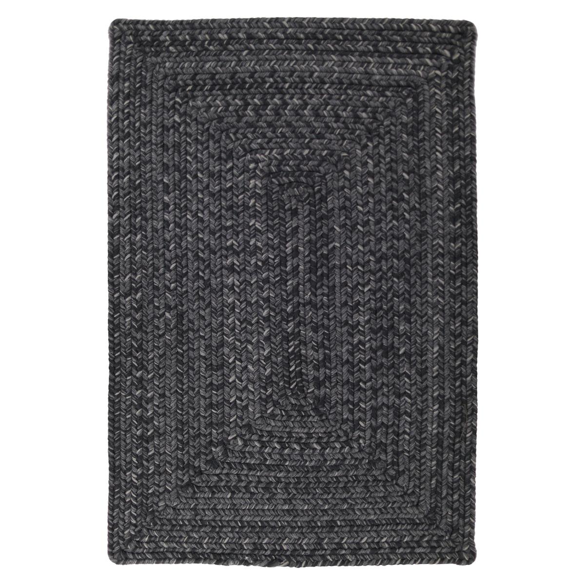 621573 10 x 10 in. Black Ultra Durable Braided Rugs, Black