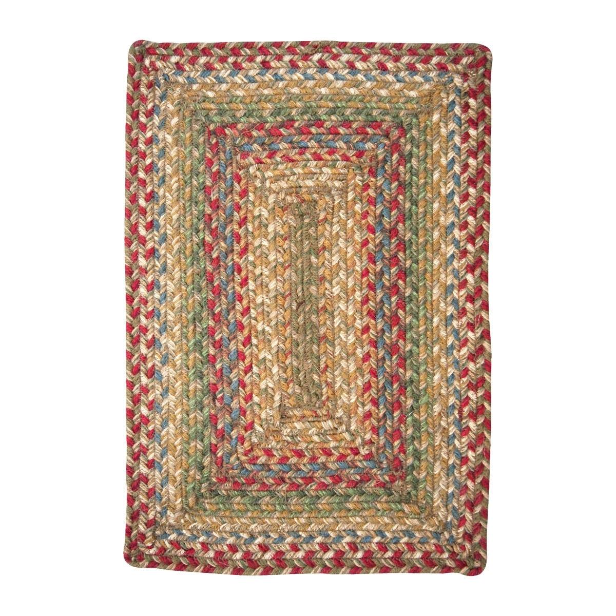 565143 10 x 10 in. Azalea Jute Braided Rugs, Red