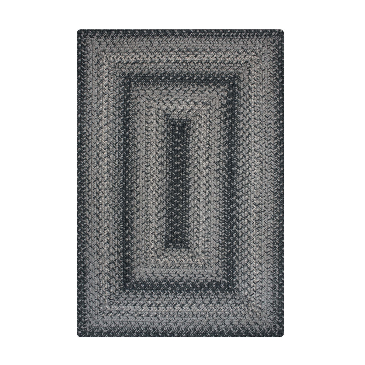 511836 20 x 30 in. Rectangular Flint Hill Grey Jute Braided Rugs