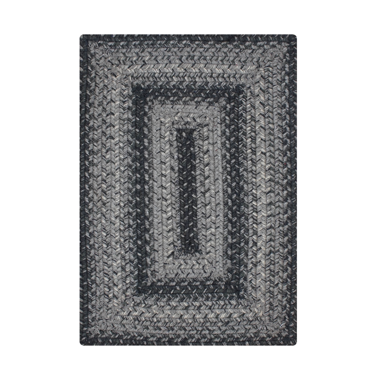 595836 13 x 19 in. Tablemat Rectangular Flint Hill Jute Braided Accessories Rug  Green - set of 4