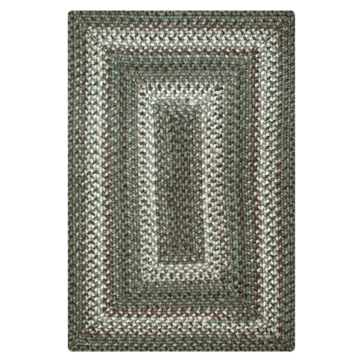 314871 5 x 8 ft. Rectangular Cedar Ridge Ultra Durable Braided Rug, Green