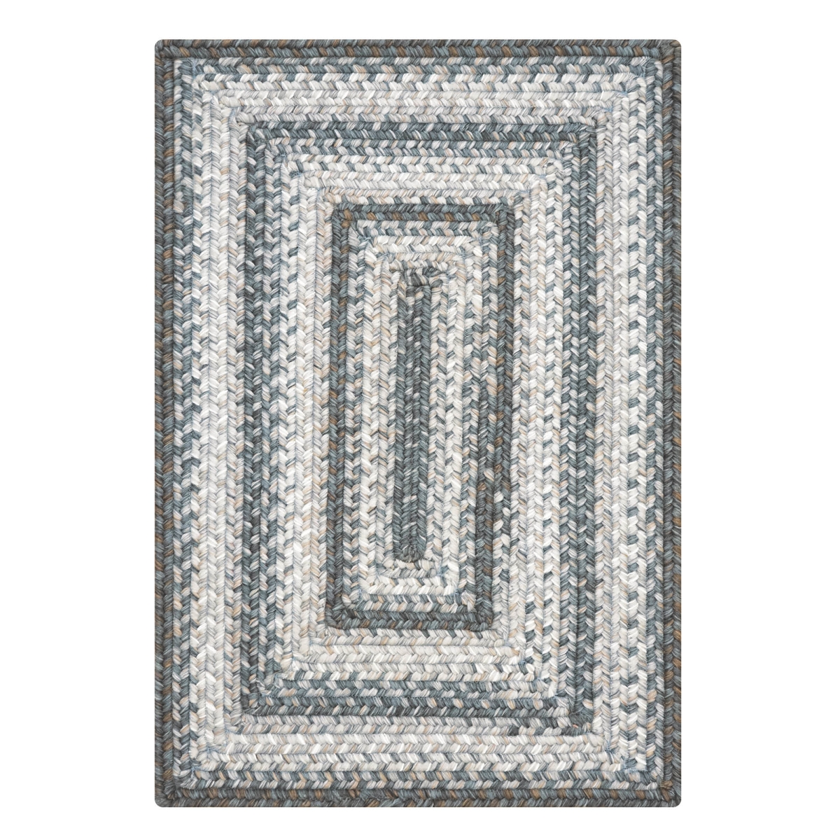 329639 22 x 72 in. Rectangular Graphite Ultra Durable Braided Runner Rug, Grey