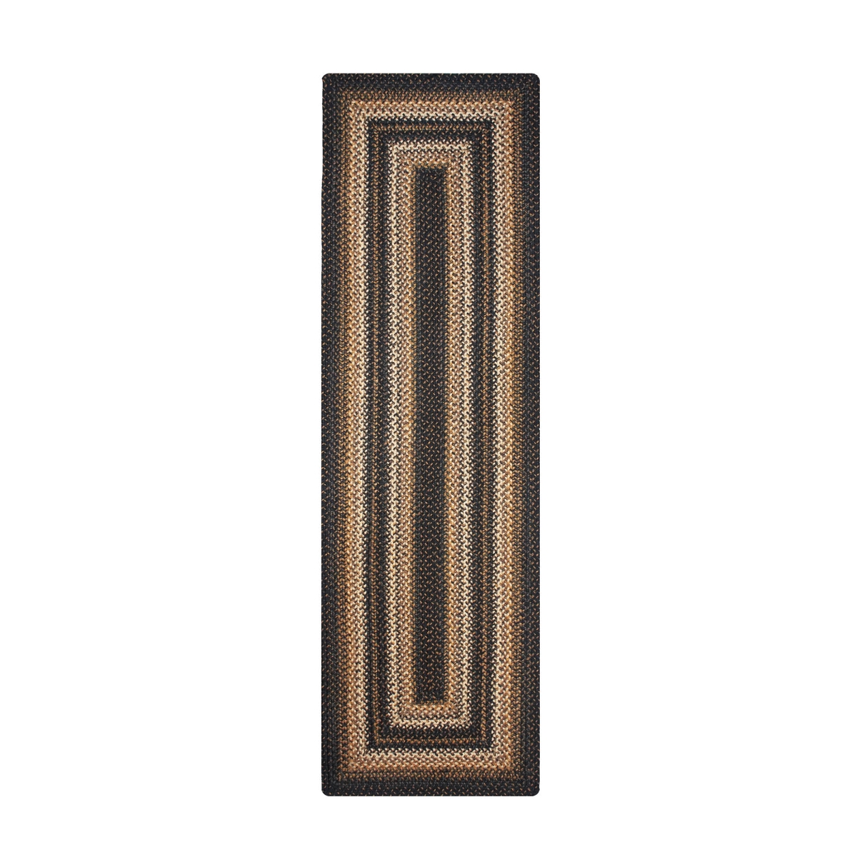 519214 22 x 72 in. Rectangle Kilimanjaro Jute Braided Runner Rug - Brown