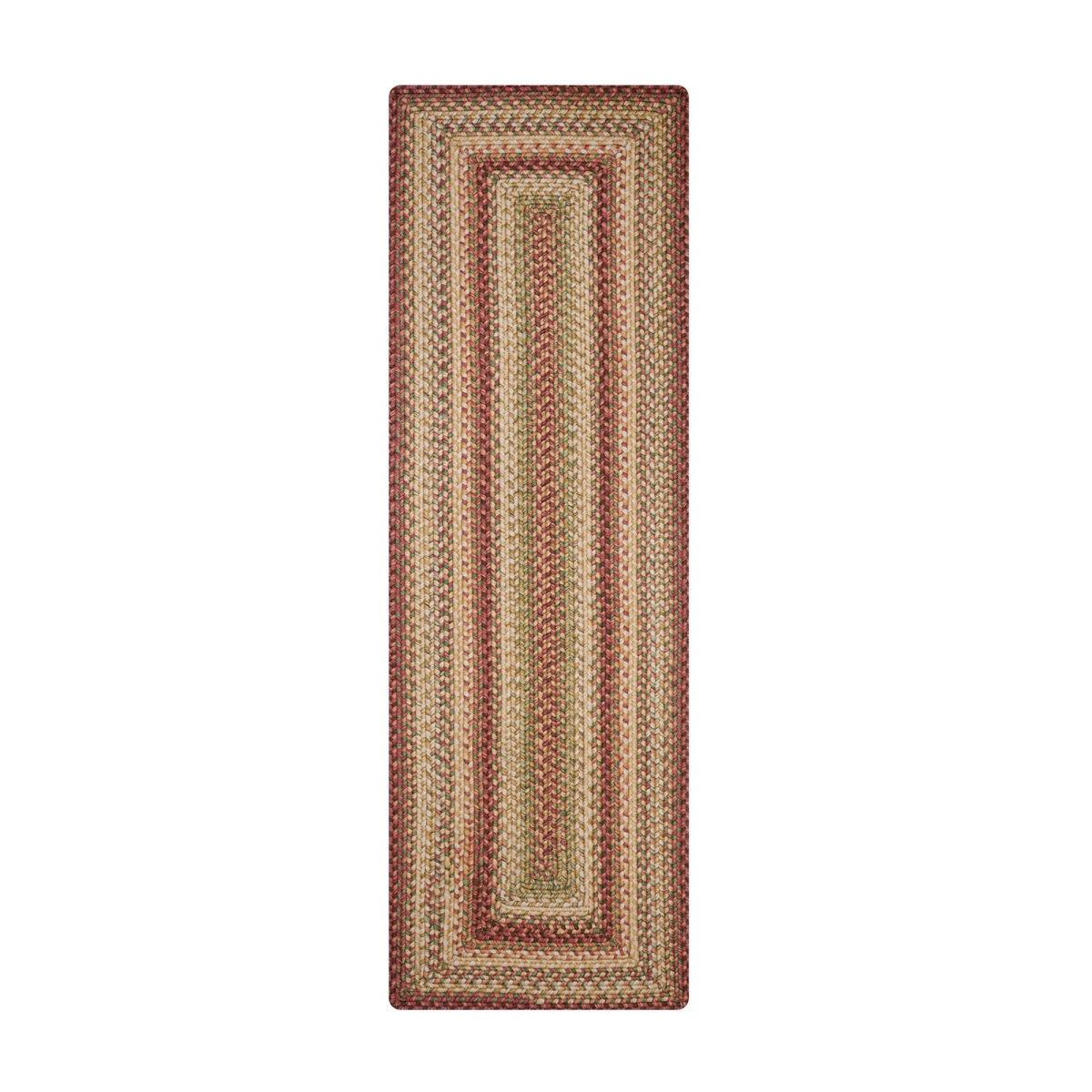 329158 22 x 72 in. Rectangle Barcelona Ultra Durable Braided Runner Rug - Gold