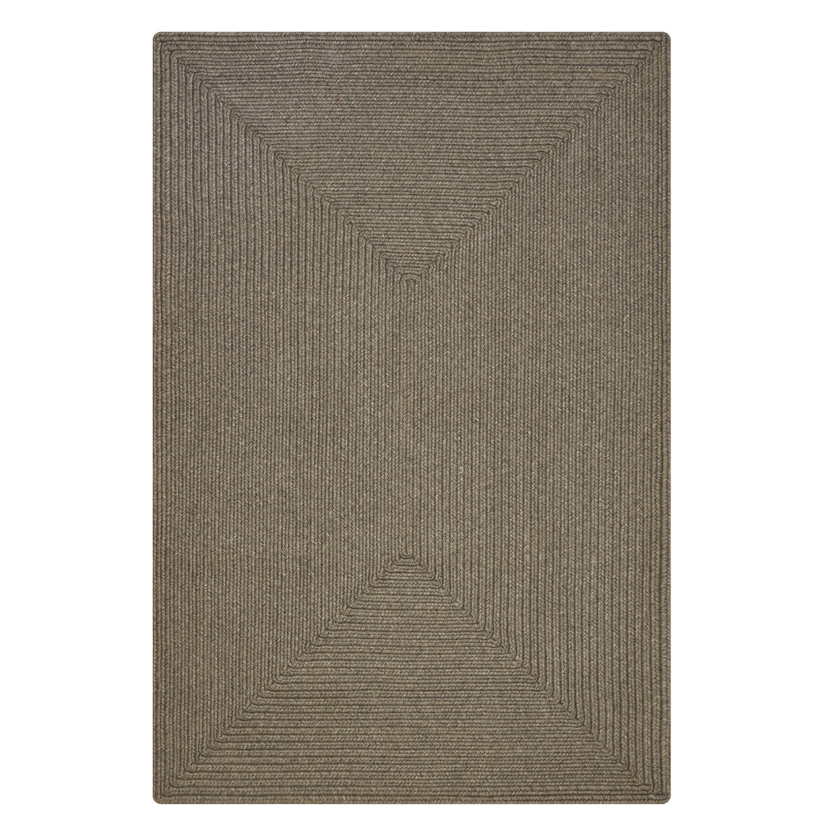 329684 22 x 72 in. Rectangle Smoke Ultra Durable Braided Runner Rug - Grey
