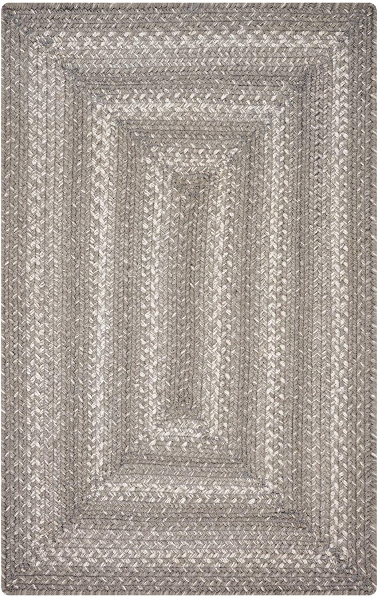 512857 27 x 45 in. Cloud Jute Braided Area Rectangle Rug, Grey