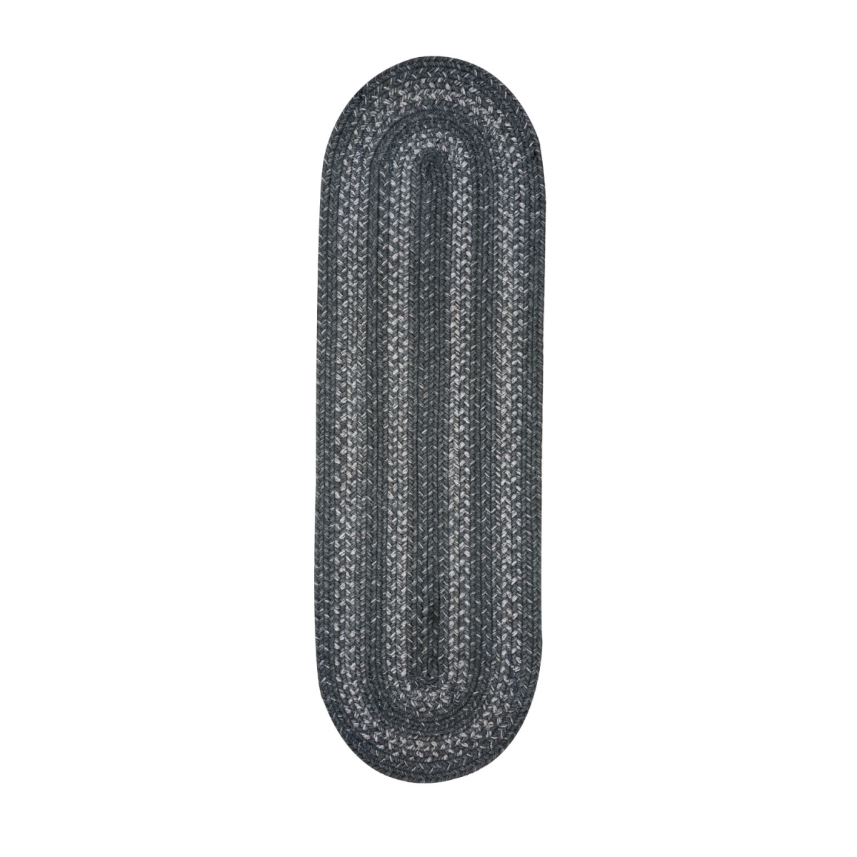 571854 11 x 36 in. Table Oval Cloud Jute Braided Runner Rug, Grey