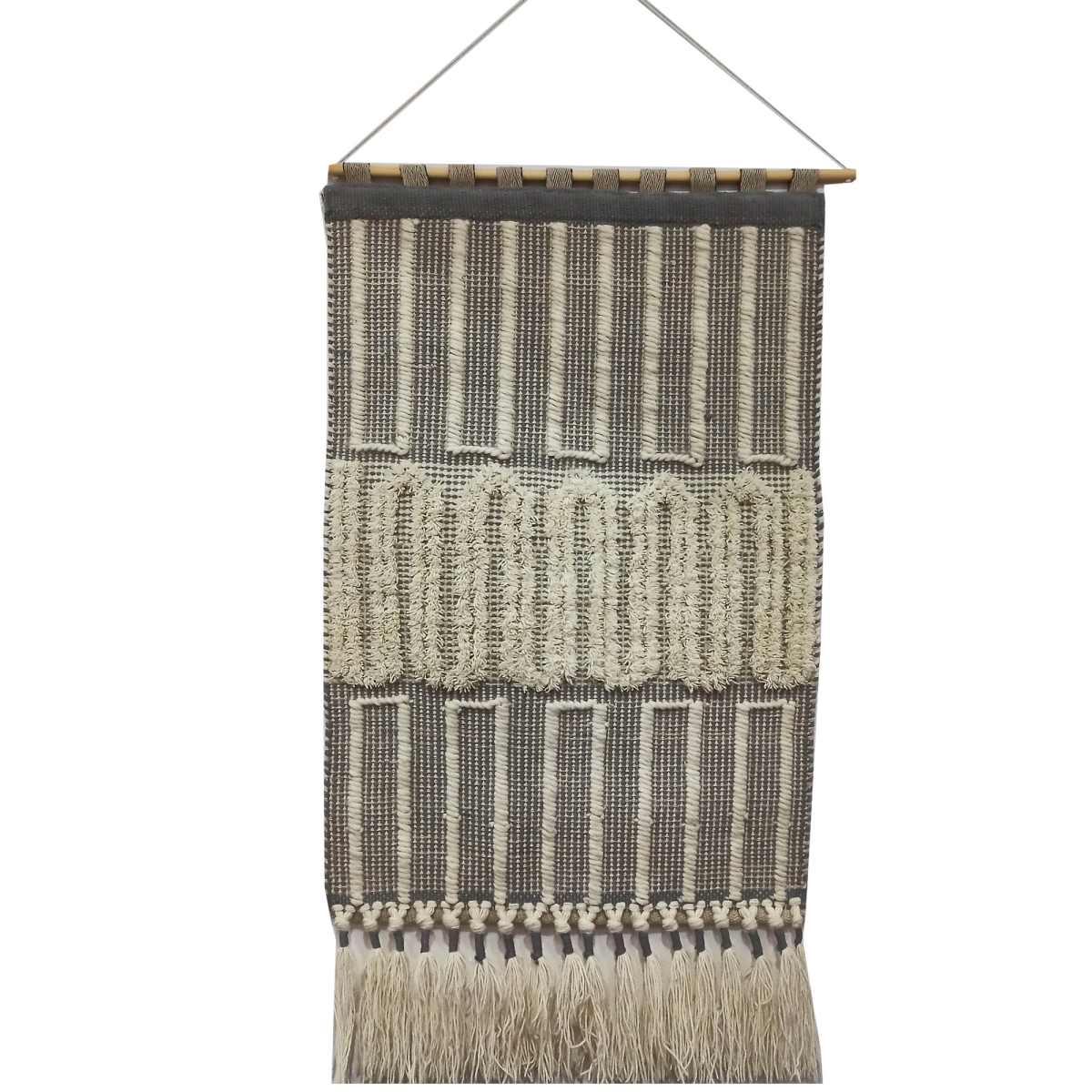 Picture of Home Essentials & Beyond 50715 30 x 50 in. Green & Grey Grid Wall Tapestry