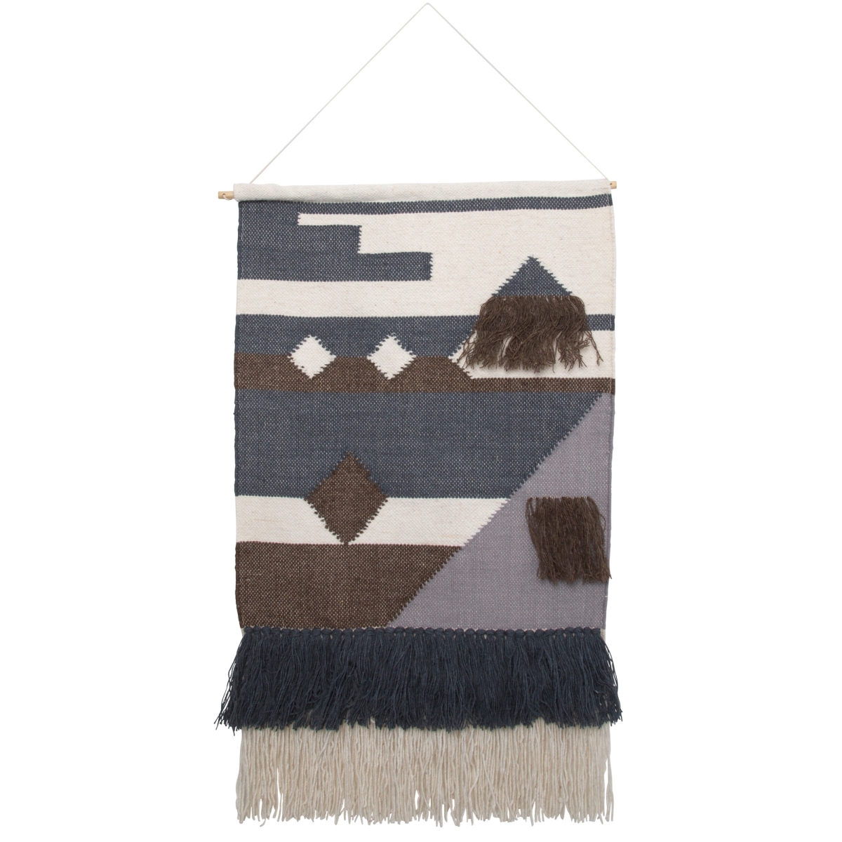 Picture of Home Essentials & Beyond 50720 30 x 50 in. Navy & Brown Geo Wall Tapestry