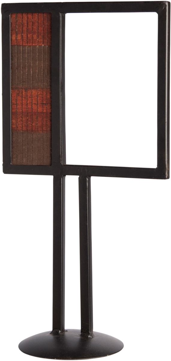 15.75 in. Square Black Metal Accent Object