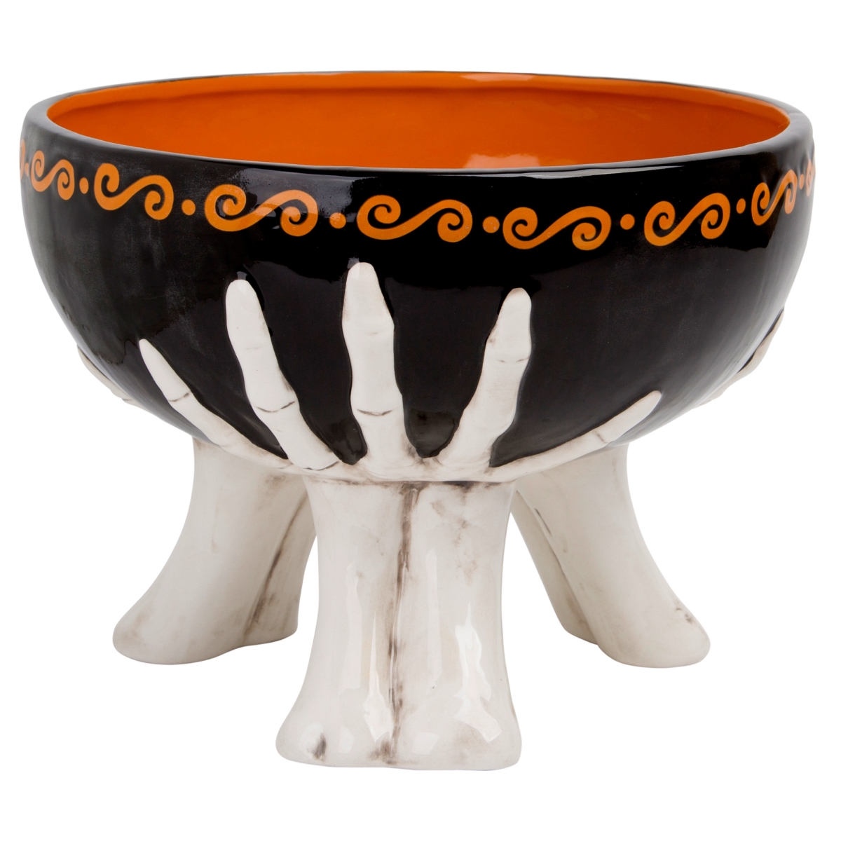 Picture of Home Essentials & Beyond 44503 9.25 in. Skeleton Hands Footed Ceramic Bowl for Unisex