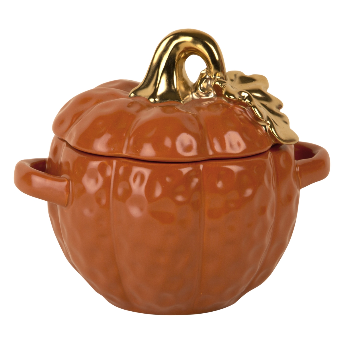 Home Essentials & Beyond 62678 14 oz Orange Pumpkin Bowl with Lid for Unisex