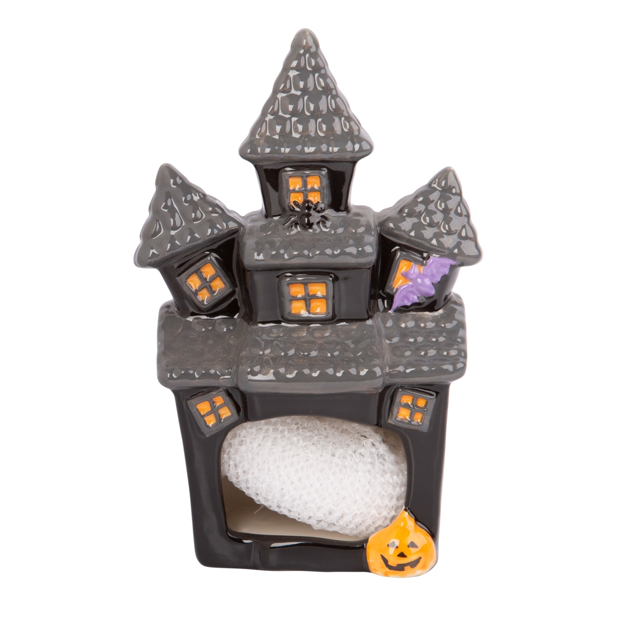Haunted House Scrubby Holder - Black - Unisex - Decorative Kitchen Accessory