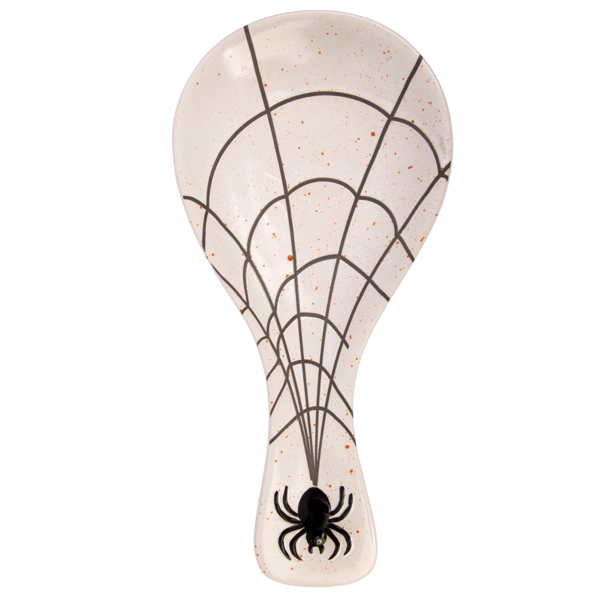 Picture of Home Essentials & Beyond 94067 11 in. White Spoonrest with Spiderweb for Unisex