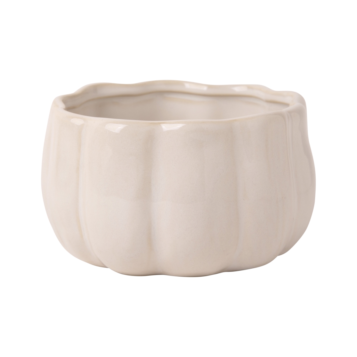 Picture of Home Essentials & Beyond 95335 21 oz Antique Cream Pumpkin Bowl for Unisex - Set of 4