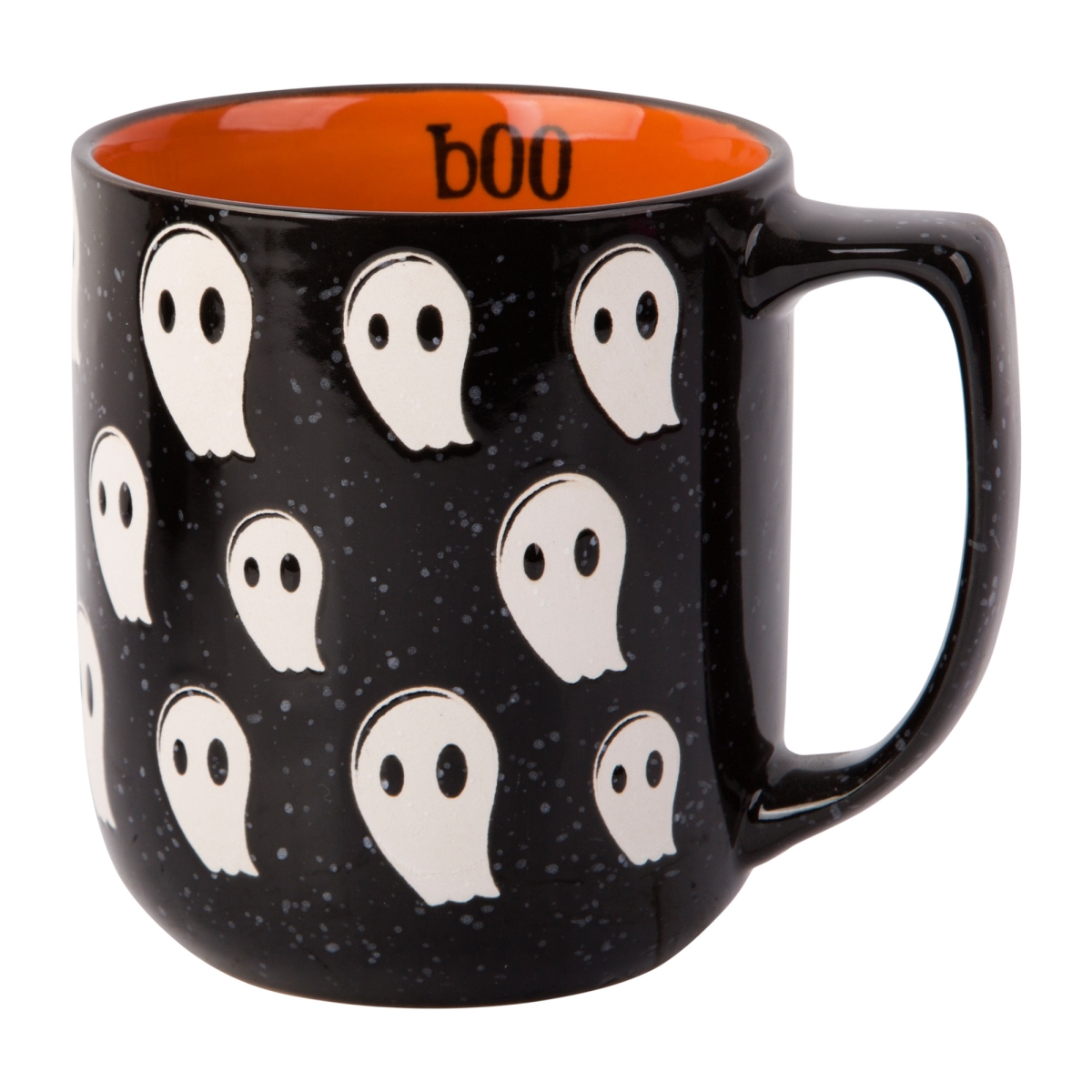 Picture of Home Essentials & Beyond 95382 16 oz Black Speckled Mug with Ghosts for Unisex
