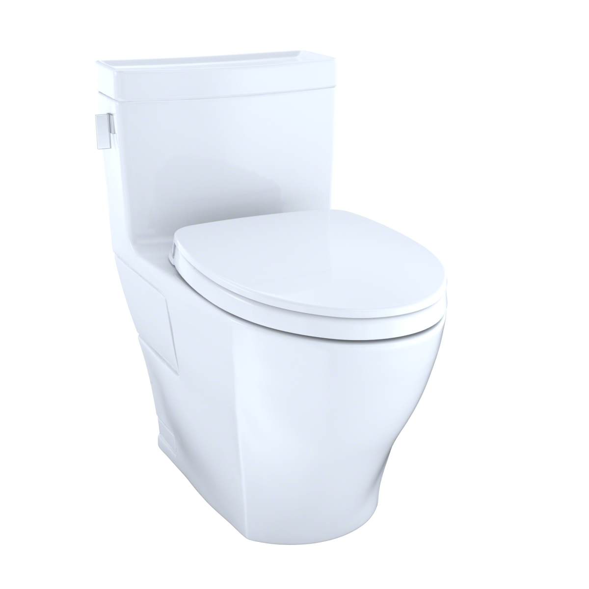 MS624124CEFGNo.01 Legato Washlet Plus Elongated 1.28 GPF Universal Height Skirted Toilet with Cefiontect, Cotton White -  Toto, MS624124CEFG#01