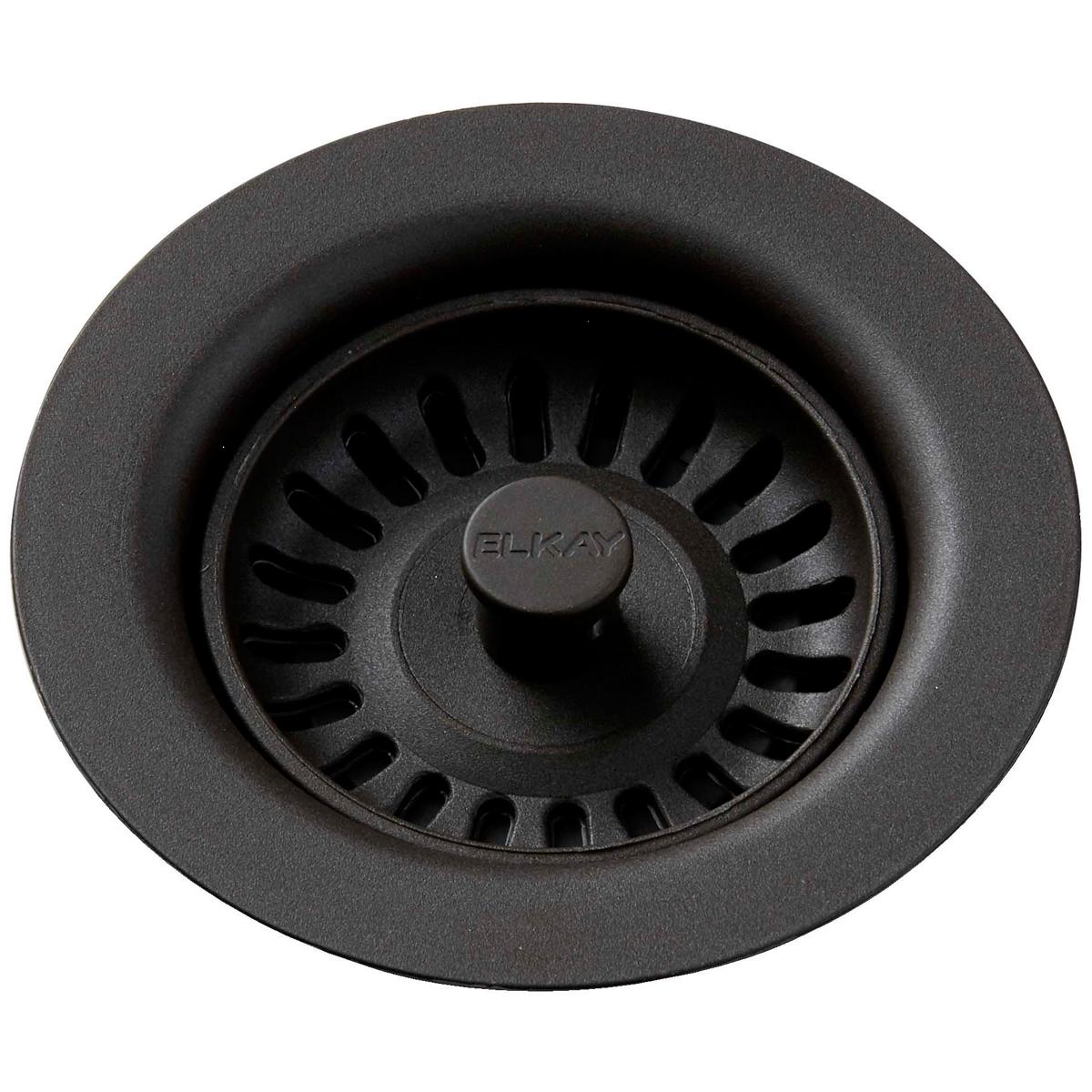 Picture of Elkay LKQS35MC Polymer Drain Fitting with Removable Basket Strainer & Rubber Stopper - Mocha