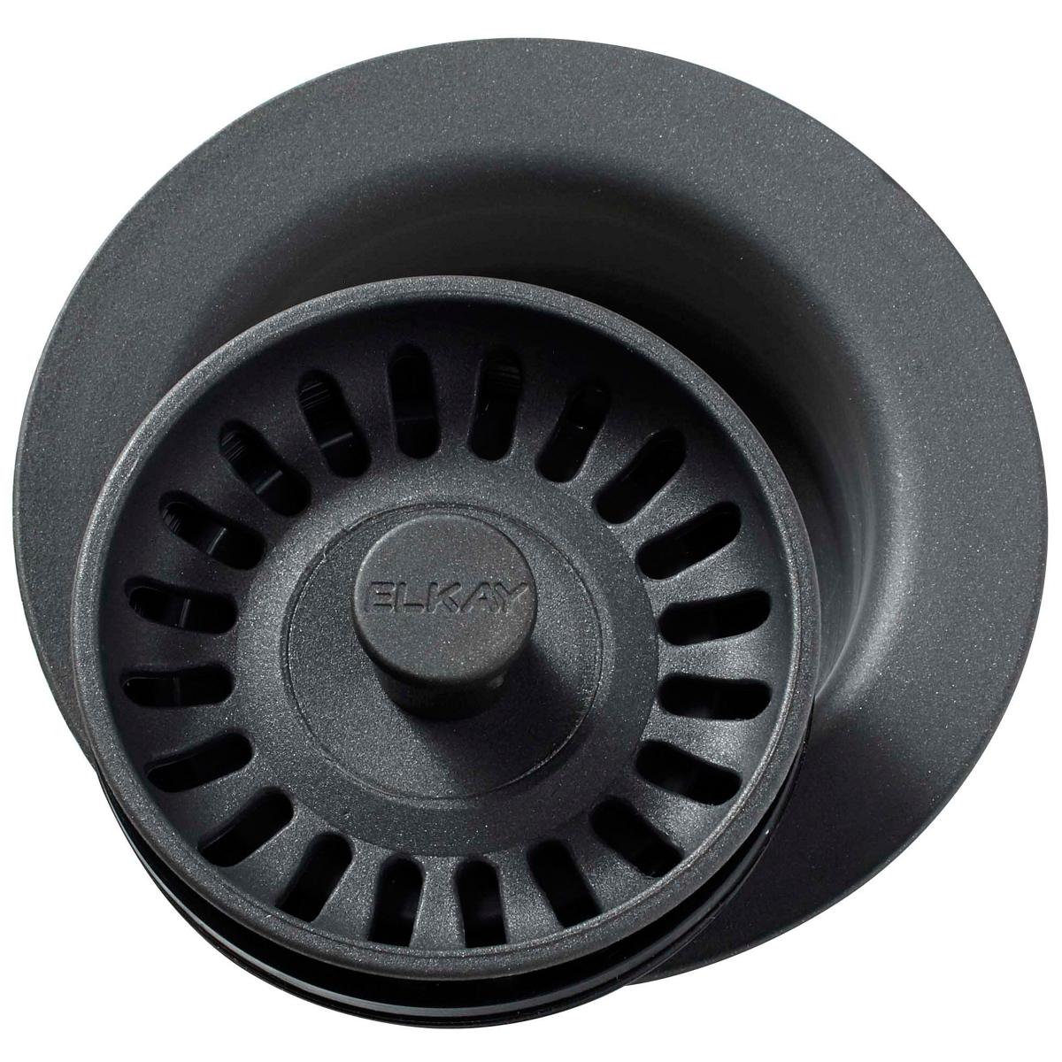 Picture of Elkay LKQD35CH 3.5 in. Polymer Disposer Flange with Basket Strainer & Rubber Stopper, Charcoal
