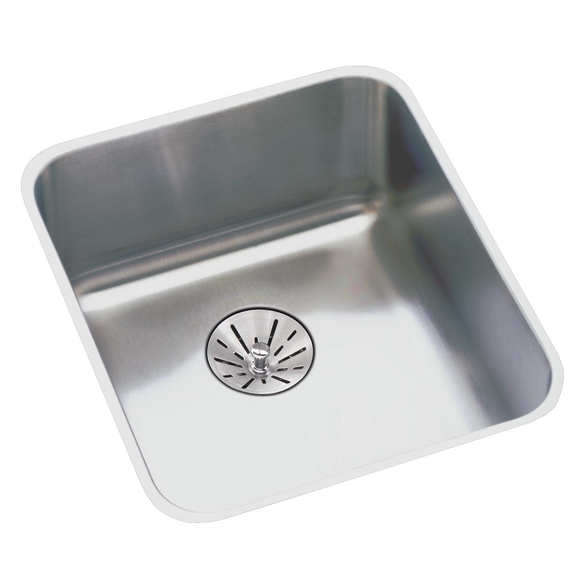 Picture of Elkay ELUHAD141455PD 16.5 x 16.5 x 5.375 in. Lustertone Classic Stainless Steel Single Bowl Undermount ADA Sink with Perfect Drain