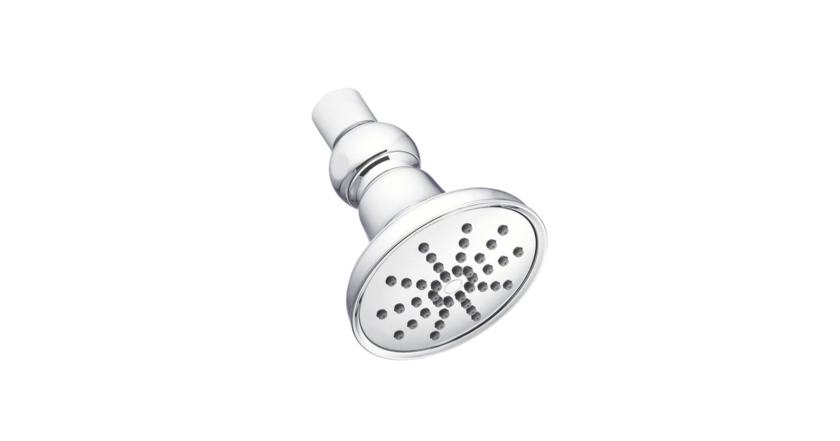 Picture of Gerber D460054 3.5 in. Mono Round 2.5 GPM Single Function Shower Head with Air-Injection Technology&#44; Chrome