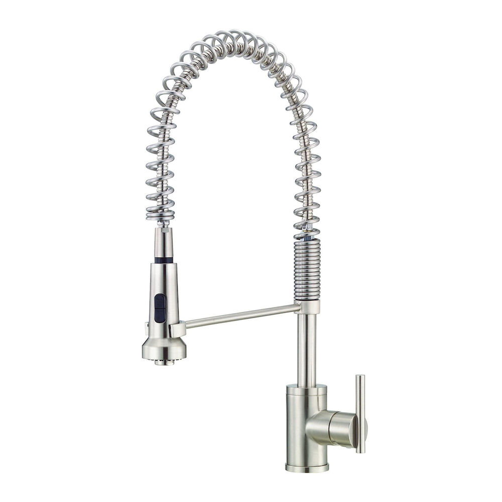 Picture of Gerber D455258SS 1.75 gpm Parma 1H Pre-Rinse Spring Spout Kitchen Faucet&#44; Stainless Steel