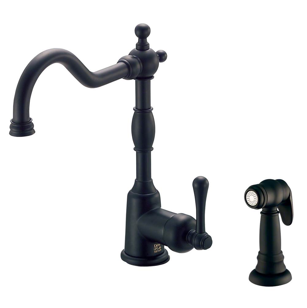 Picture of Gerber D401157BS Plumbing 1.75 GPM Opulence 1H Kitchen Faucet with Spray&#44; Satin Black