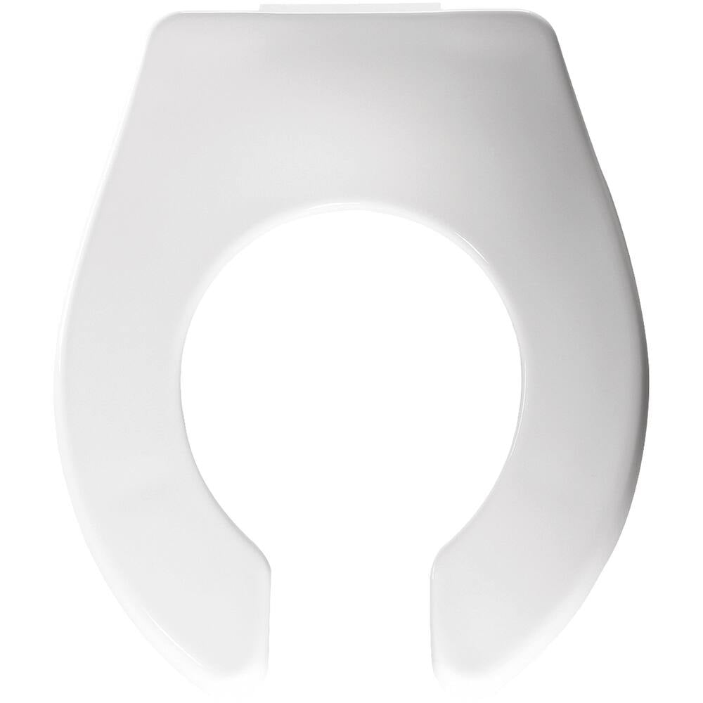 Picture of Bemis BB955CT000 Baby Bowl Open Front Less Cover Plastic Toilet Seat - White with STA-TITE - Check Hinge & DuraGuard