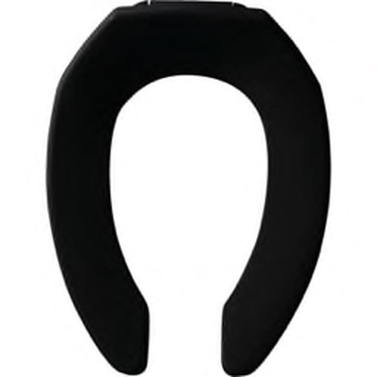 Picture of Bemis 1955SSCT047 Elongated Open Front Less Cover Toilet Seat with STA-TITE Check Hinge in Black