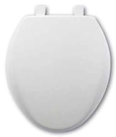 Picture of Bemis 200E4000 Round Plastic Toilet Seat with STA-TITE Easy-Clean & Chang Whisper-Close Precision Seat Fit Adjustable Hinge & Super Grip Bumper&#44; White