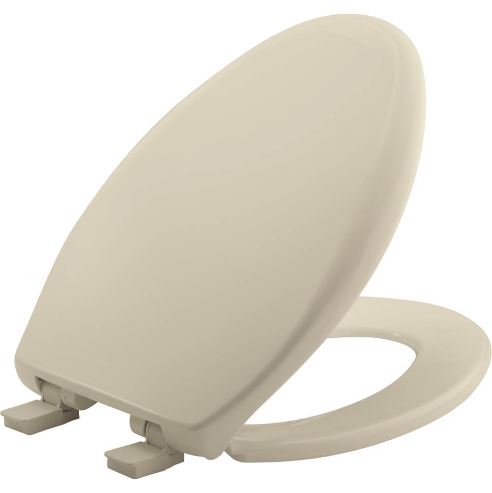 Picture of Bemis 1200E4006 Elongated Plastic Toilet Seat with STA-TITE Easy-Clean & Change Whisper-Close Precision Seat Fit Adjustable Hinge & Super Grip Bumper in Bone