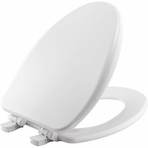 Picture of Bemis B19170PLE4 Alesio II Toilet Seat with Slow Close Never Loosen & Provide the Perfect Fit High Density Enameled Wood&#44; White